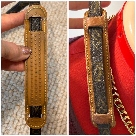 Authentic Louis Vuitton Vintage Canvas Monogram strap with Shoulder Pad - Picture 5 of 11